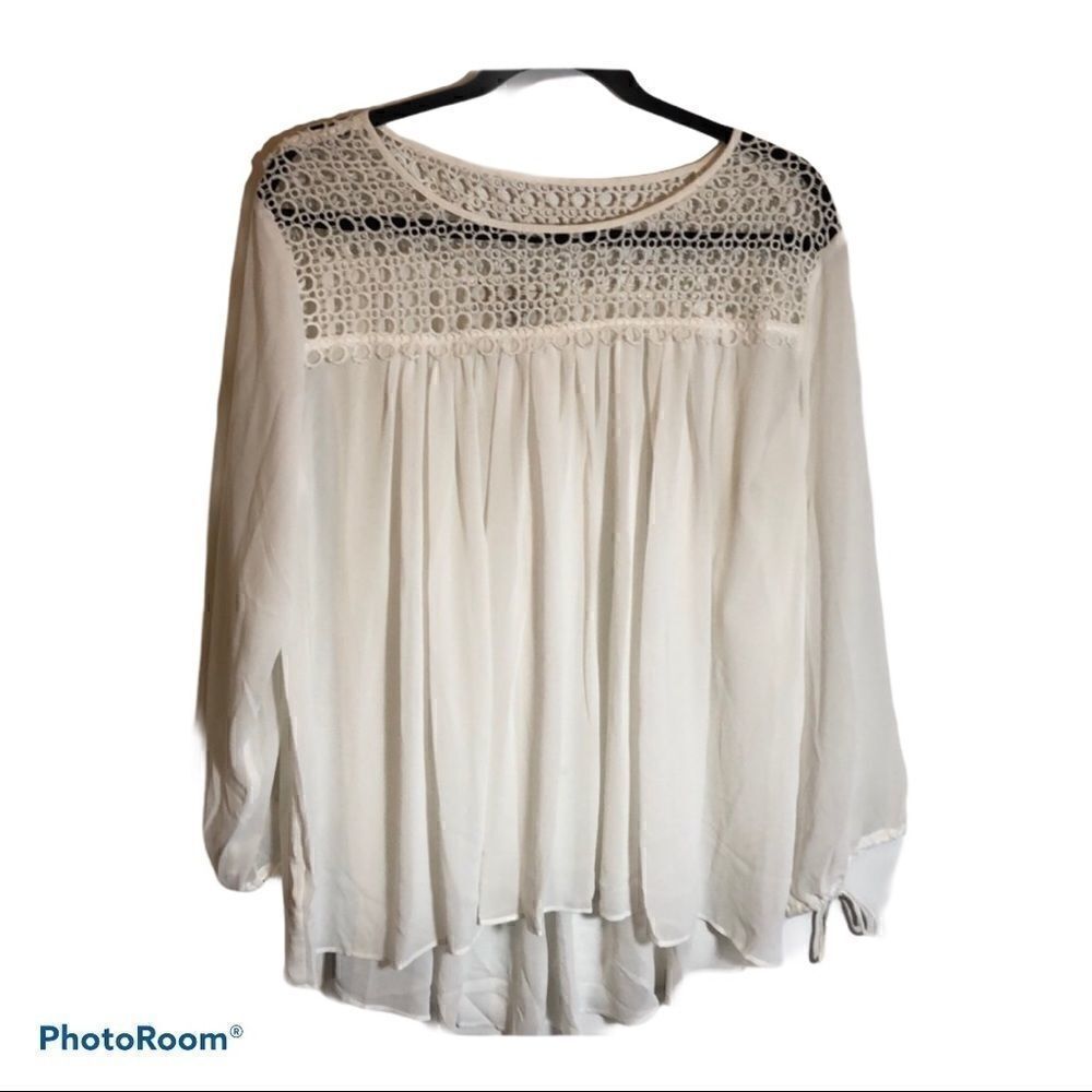 COPY - Loft sheer dress blouse
